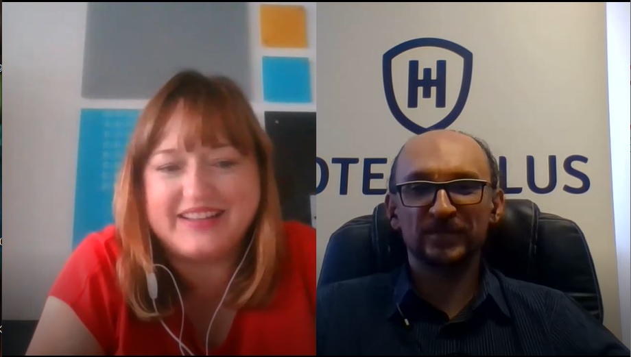 Justyna Falgier oraz Piotr Tabor podczas webinarium