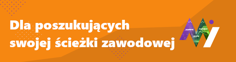 Napis Dla poszukujących swojej ścieżki zawodowej i logotyp Światowego Tygodnia Przedsiębiorczości